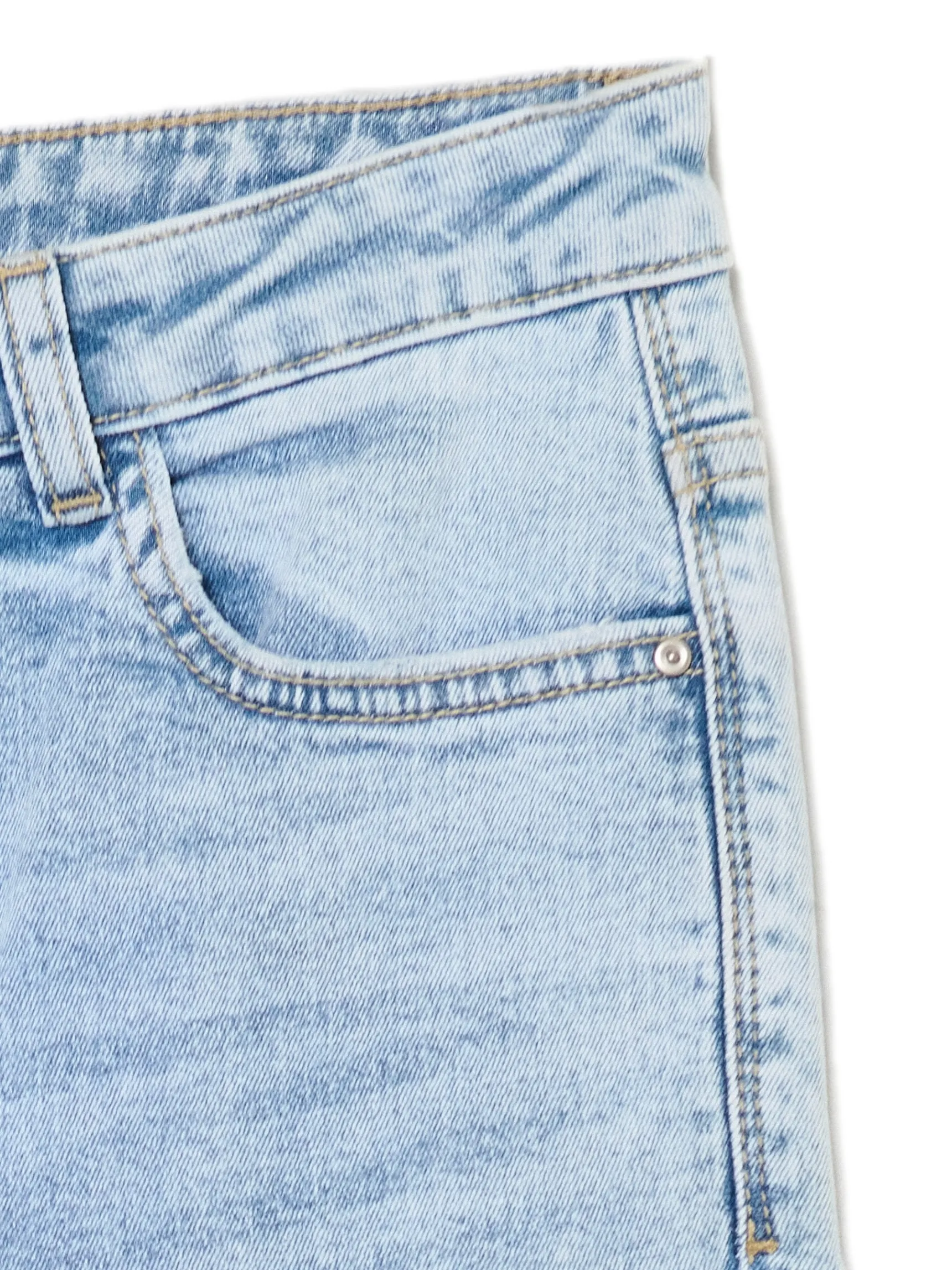 Best Cropp Błękitne jeansy skinny z przetarciami błękitny