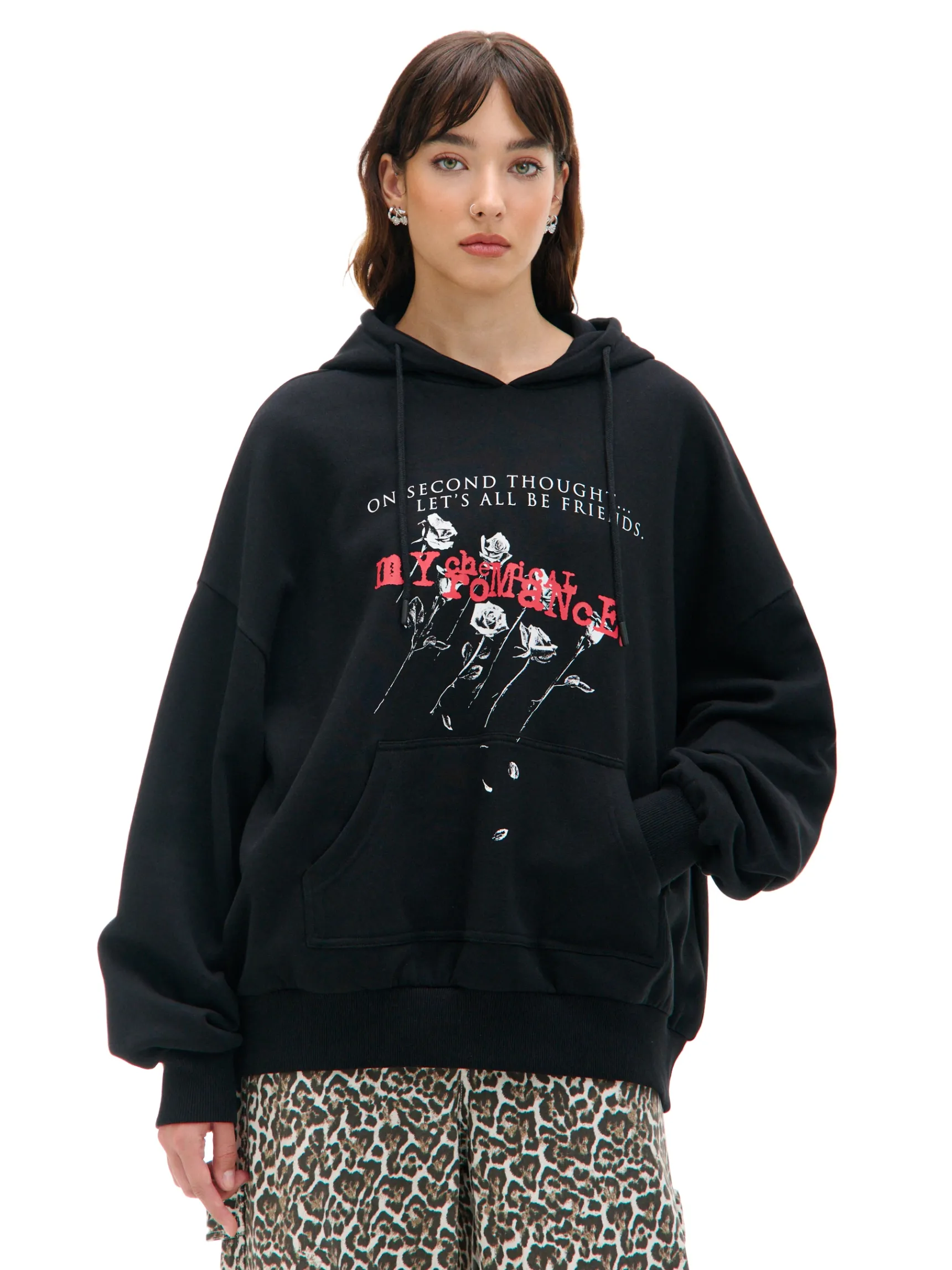 Online Cropp Bluza hoodie My Chemical Romance UNISEX czarny