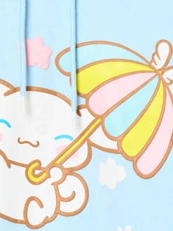 Sale Cropp Bluza hoodie z nadrukiem Cinnamoroll błękitny