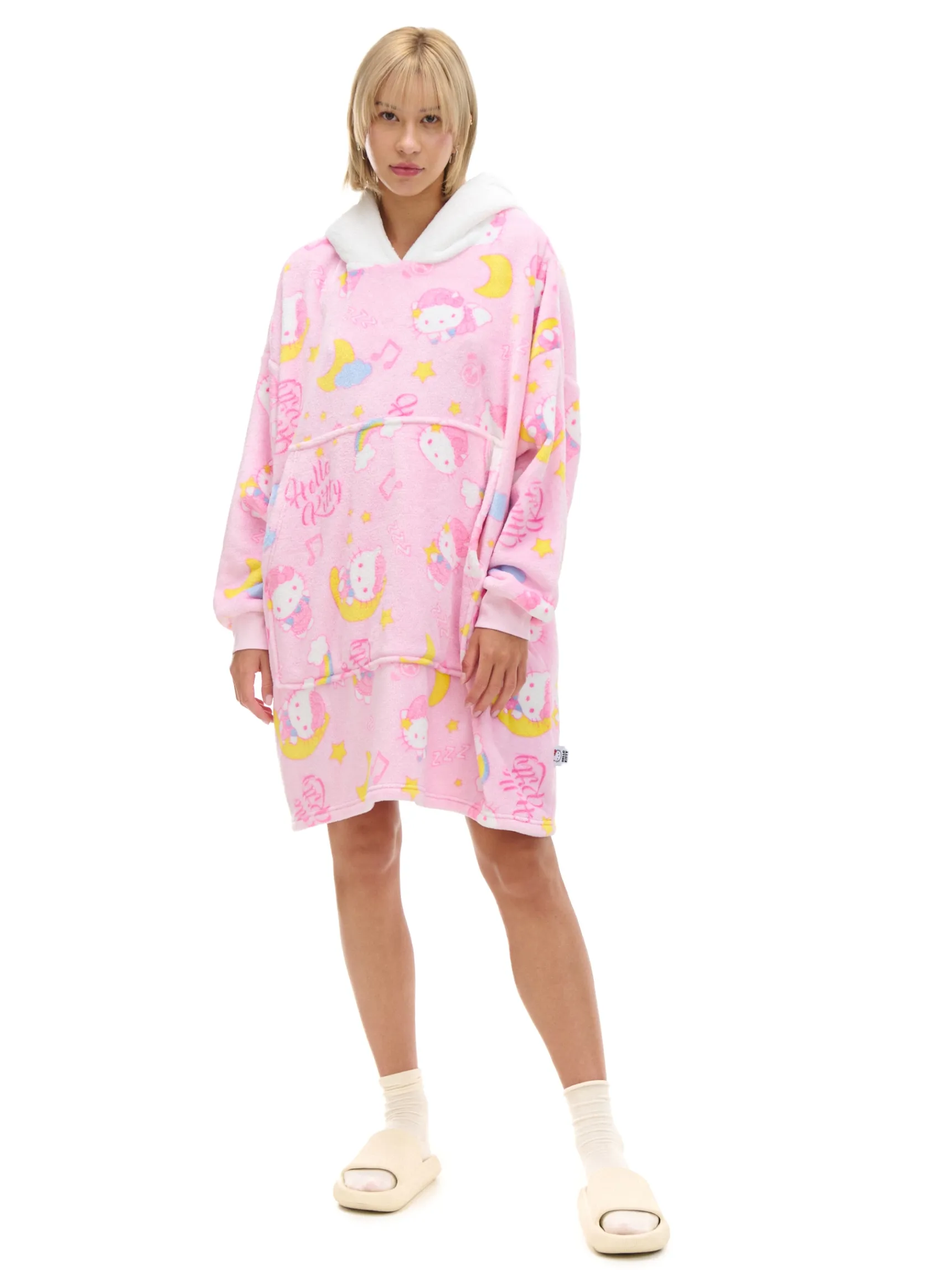 Clearance Cropp Bluza typu snuddie z Hello Kitty różowy