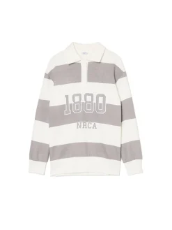 Best Cropp Bluza w szare paski z aplikacją jasnyszary