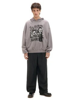 Sale Cropp Bluza z kapturem i Laleczką Chucky jasnyszary