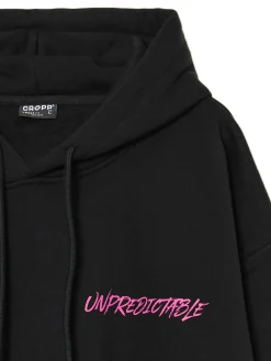 Best Cropp Bluza z kapturem i nadrukiem Jokera czarny