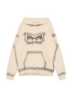 Outlet Cropp Bluza z kapturem i nadrukami beżowy