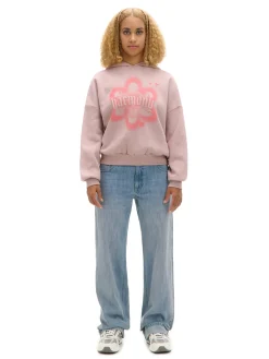 Fashion Cropp Bluza z kapturem i nadrukiem różowy