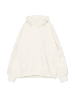 New Cropp Bluza z kapturem z naszywkami kremowy