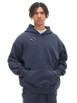 Sale Cropp Bluza z kapturem z ozdobnymi wycięciami szary