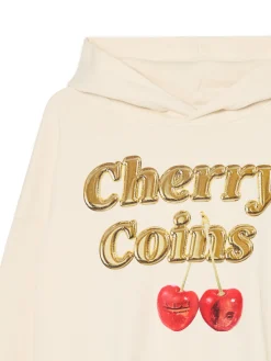 Hot Cropp Bluza z motywem cherry kremowy