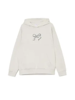 Online Cropp Bluza z motywem kokardy jasnyszary