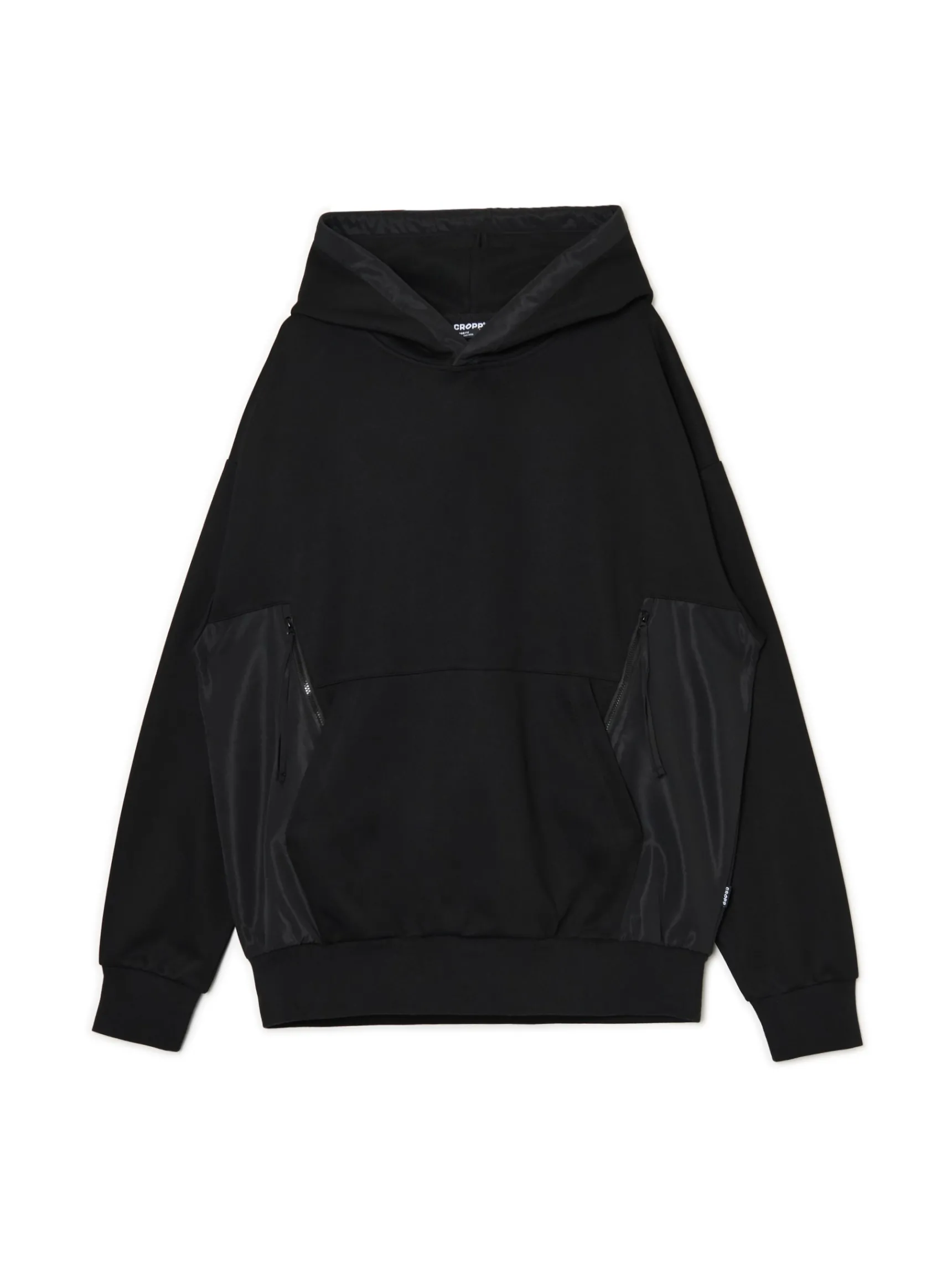 Clearance Cropp Bluza z tkaninowymi wstawkami czarny