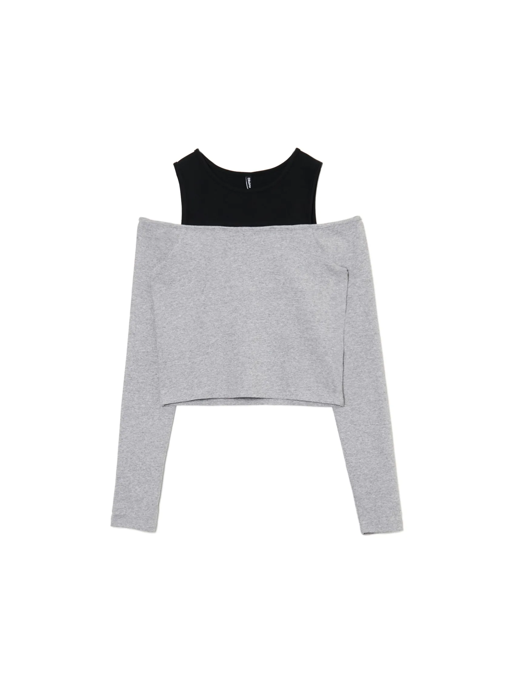 Hot Cropp Bluzka z topem szary