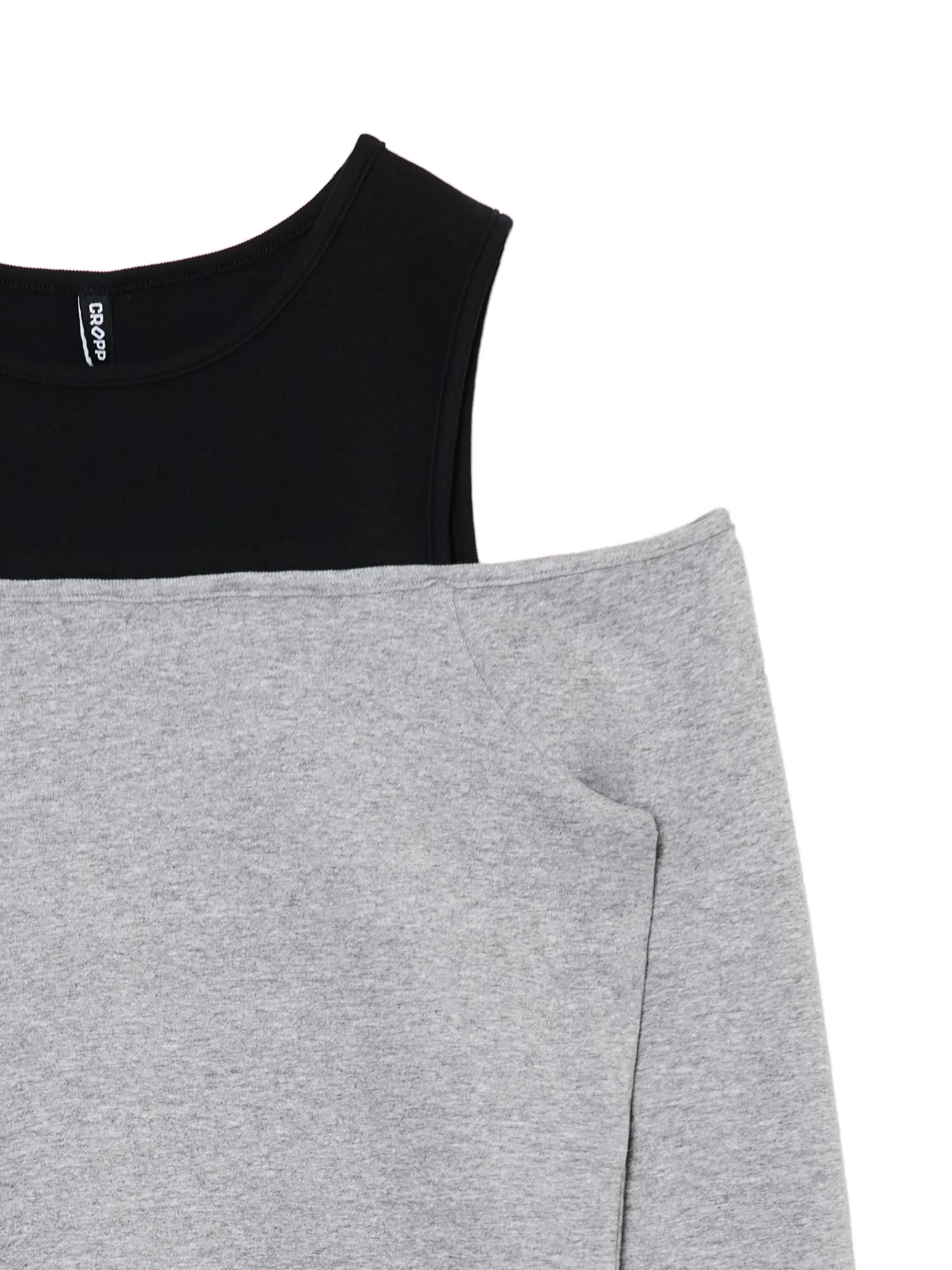 Hot Cropp Bluzka z topem szary