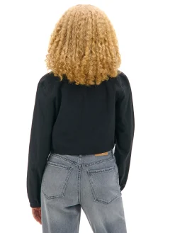 Discount Cropp Bluzka z zapięciem czarny
