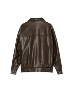 Online Cropp Brązowa kurtka bomber z efektem znoszenia brązowy