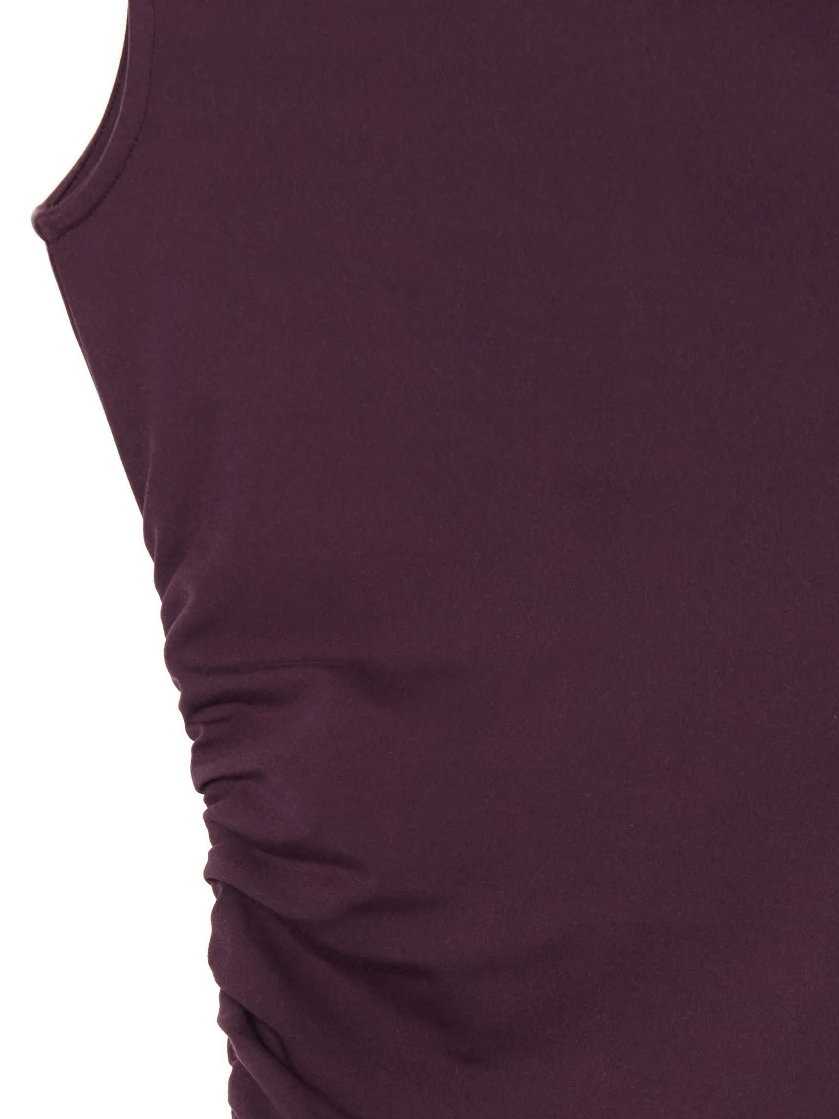 Clearance Cropp Burgundowa sukienka maxi z marszczeniem fioletowy