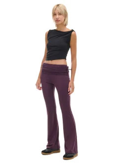 Fashion Cropp Burgundowe dresy z ozdobną zakładką fioletowy