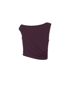 Hot Cropp Burgundowy top fioletowy