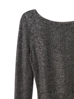 Best Cropp Błyszcząca sukienka mini szary