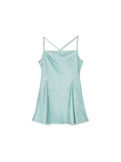 Sale Cropp Błyszcząca sukienka mini zielony