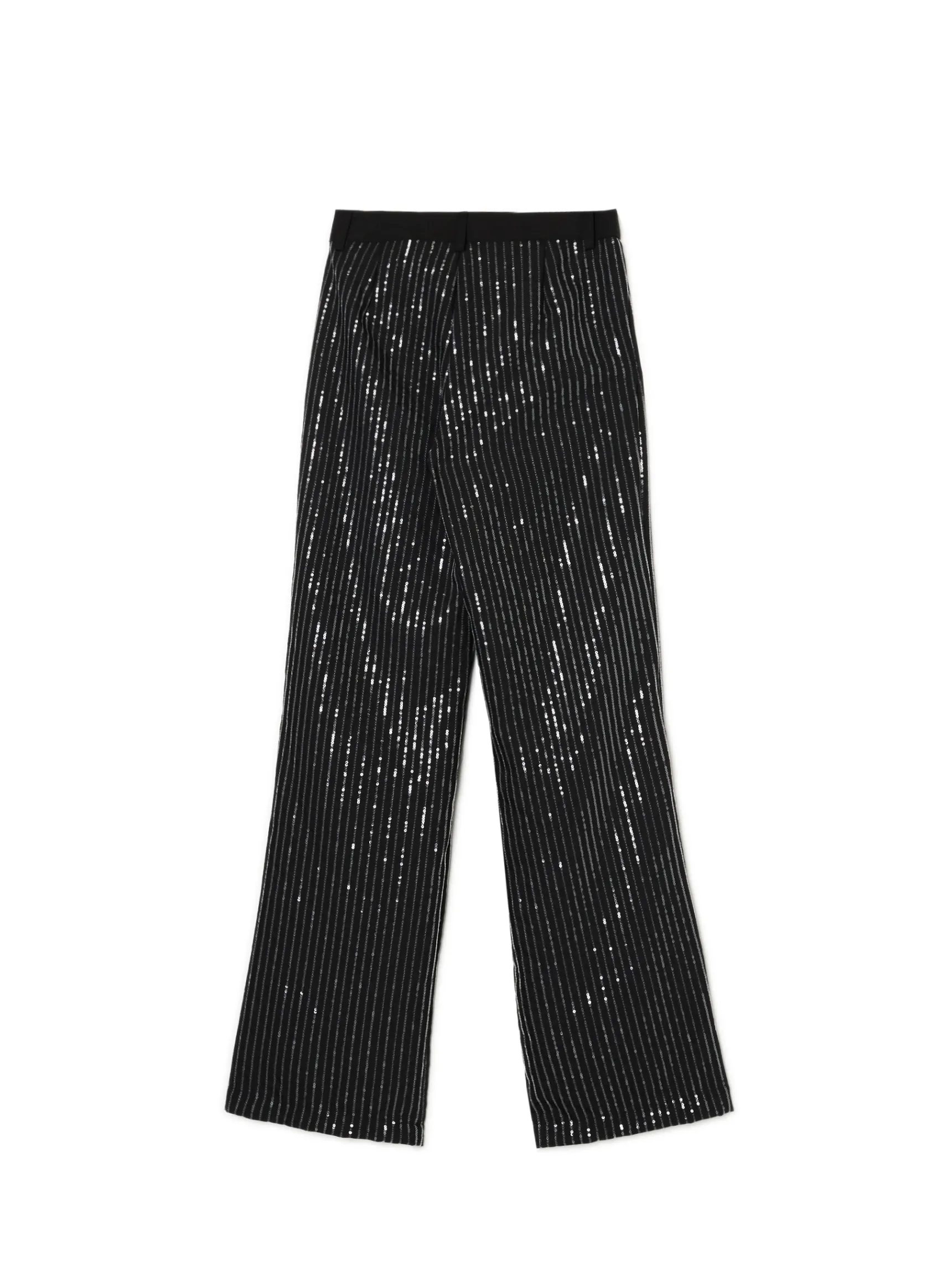 New Cropp Cekinowe spodnie tailoring czarny