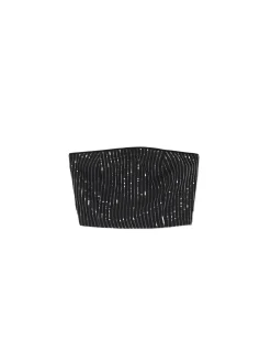 New Cropp Cekinowy top czarny