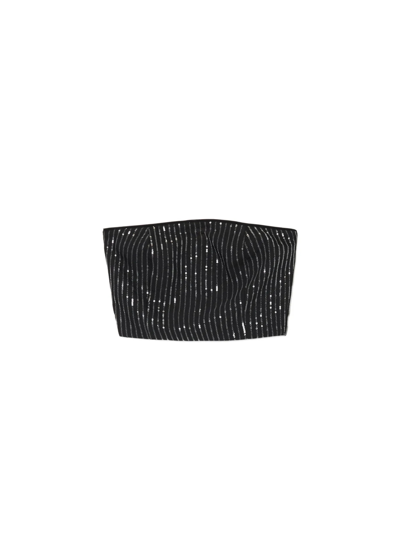 New Cropp Cekinowy top czarny