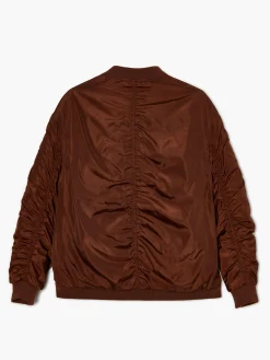 Outlet Cropp Ciemnobrązowa kurtka bomber brązowy