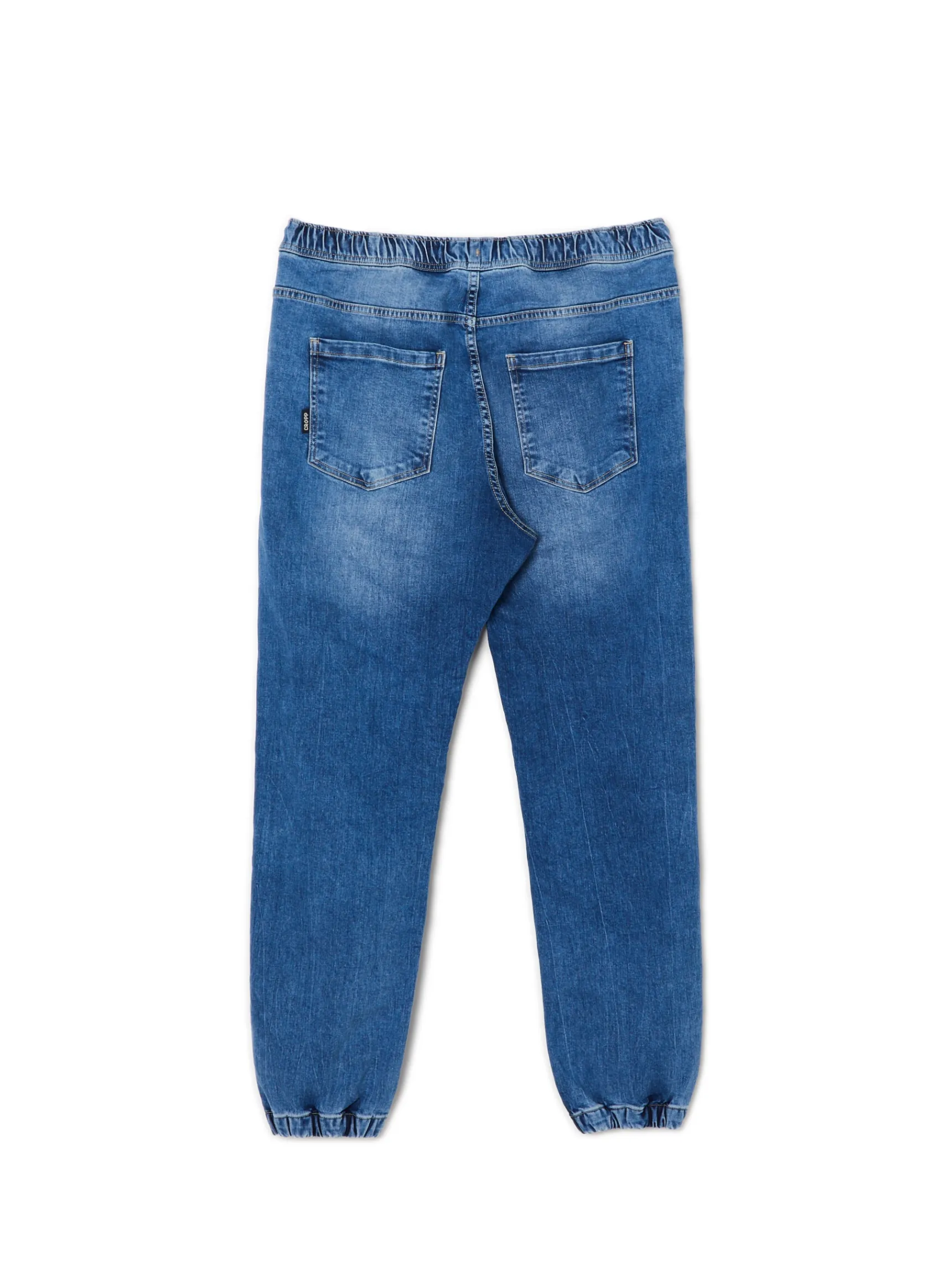 Fashion Cropp Ciemnoe jeansowe joggery niebieski