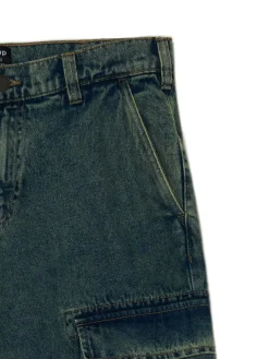 Clearance Cropp Ciemnoe jeansy wide leg niebieski