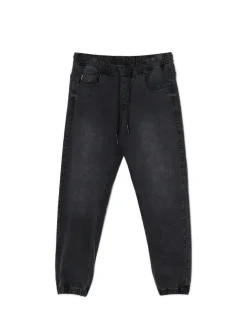 Online Cropp Ciemnoszare jeansowe joggery szary