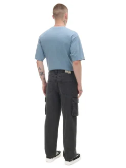 Outlet Cropp Ciemnoszare jeansy baggy szary