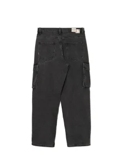 Outlet Cropp Ciemnoszare jeansy baggy szary