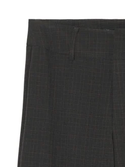 Outlet Cropp Ciemnoszare spodnie flare w kant surowygranatowy