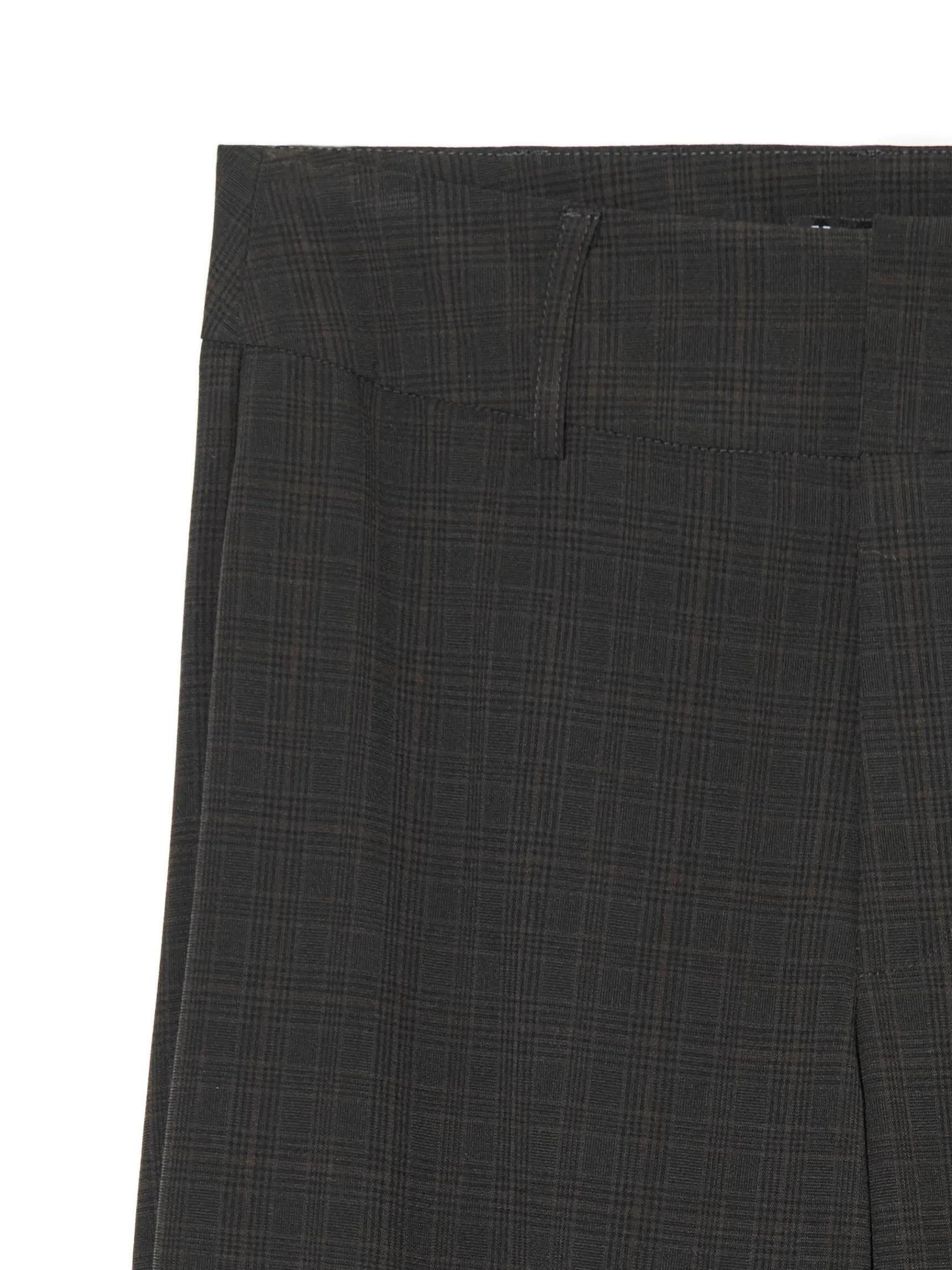 Outlet Cropp Ciemnoszare spodnie flare w kant surowygranatowy