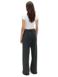 Fashion Cropp Ciemnoszare spodnie wide leg szary