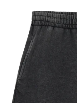 Fashion Cropp Ciemnoszare spodnie wide leg szary