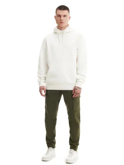 Clearance Cropp Ciemnozielone joggery basic z kieszeniami cargo zielony