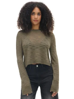 Best Cropp Ciemno krótki sweter zielony