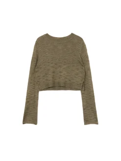 Best Cropp Ciemno krótki sweter zielony