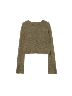 Best Cropp Ciemno krótki sweter zielony