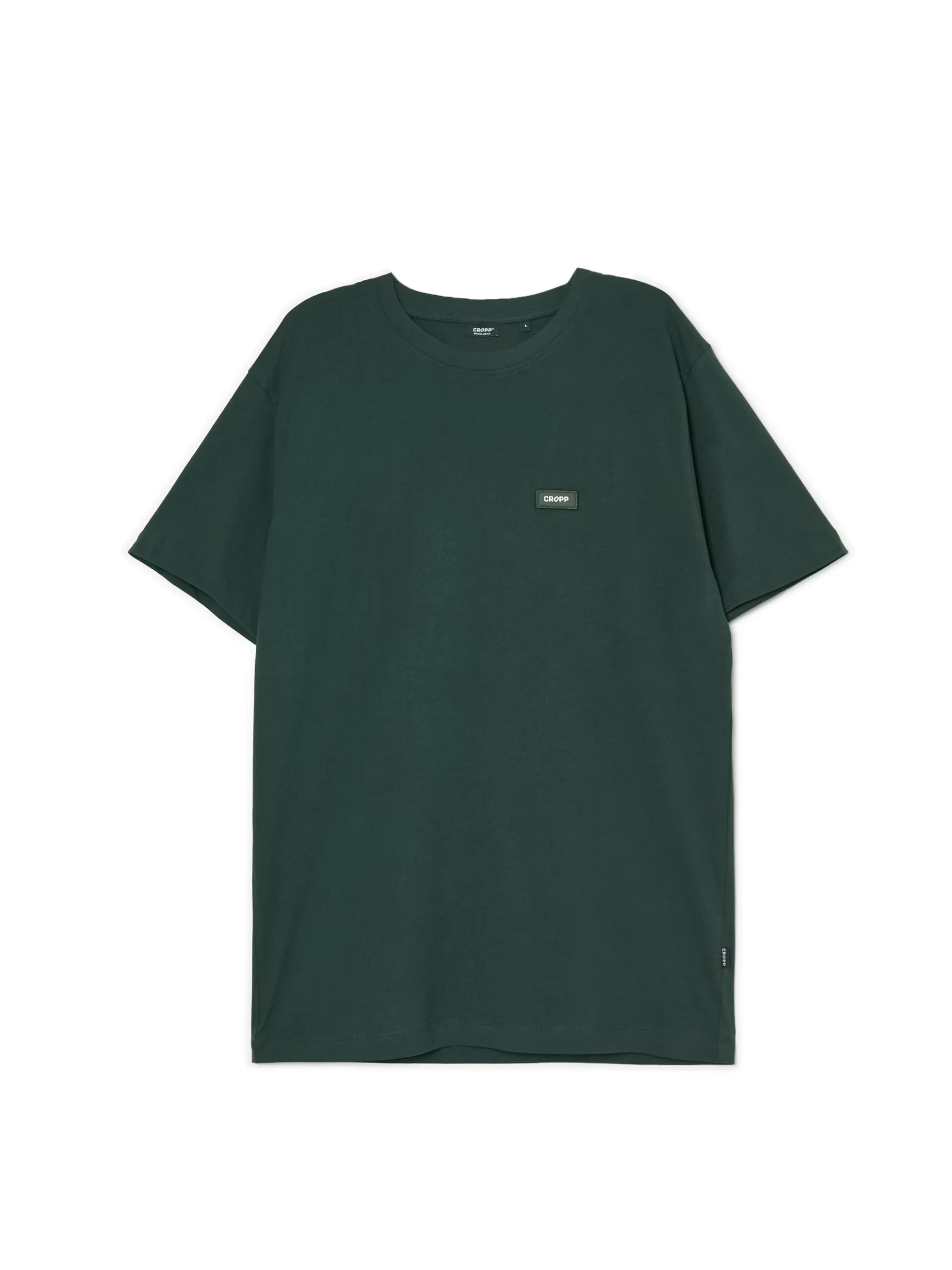 Outlet Cropp Ciemno t-shirt z aplikacją zielony