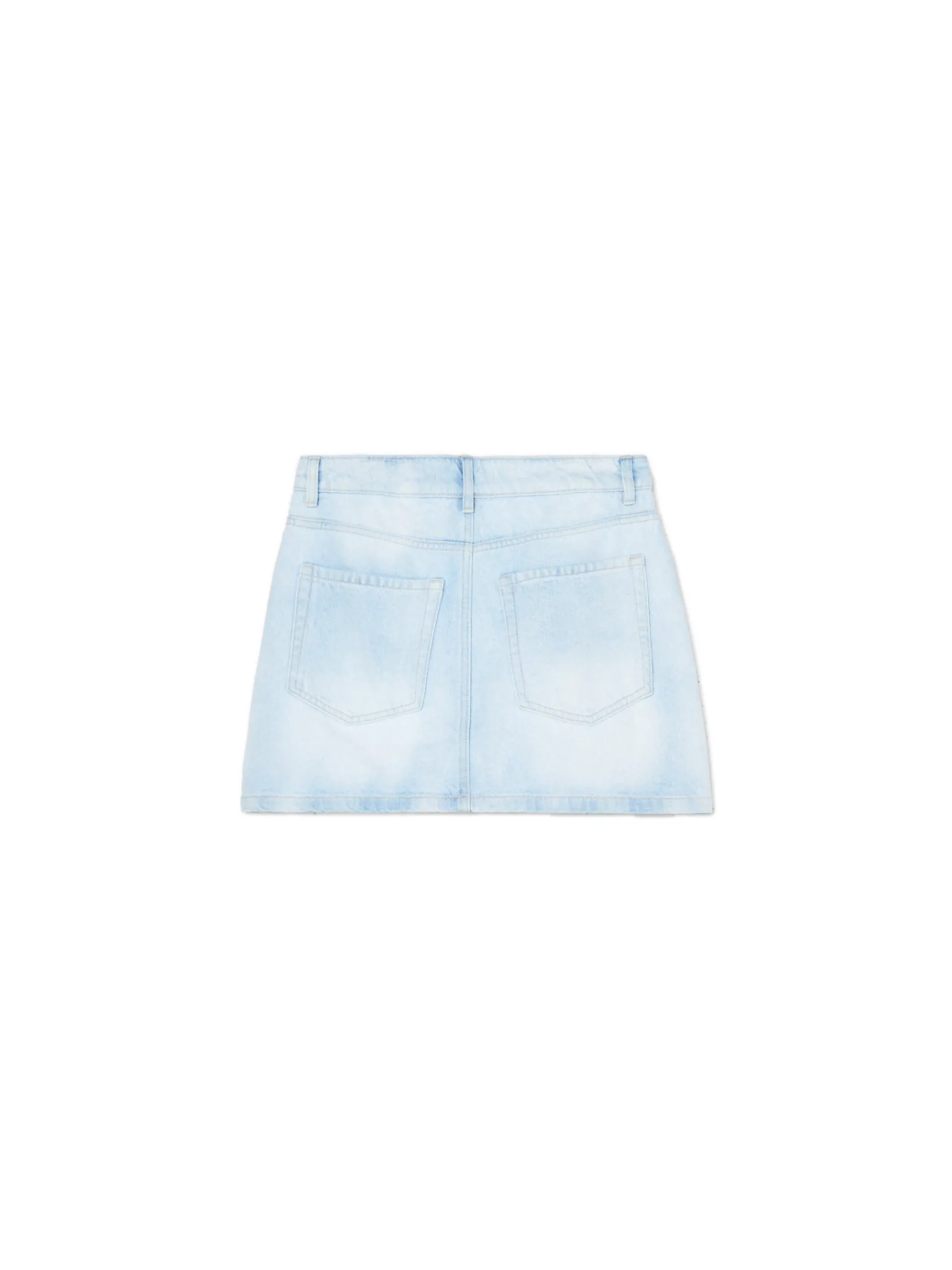 Fashion Cropp Cieniowana jasna jeansowa spódnica niebieski