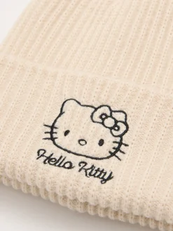 Hot Cropp Czapka beanie Hello Kitty kremowy