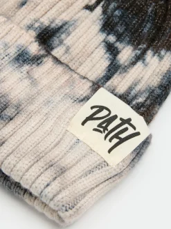 Hot Cropp Czapka beanie z efektem tie-dye szary