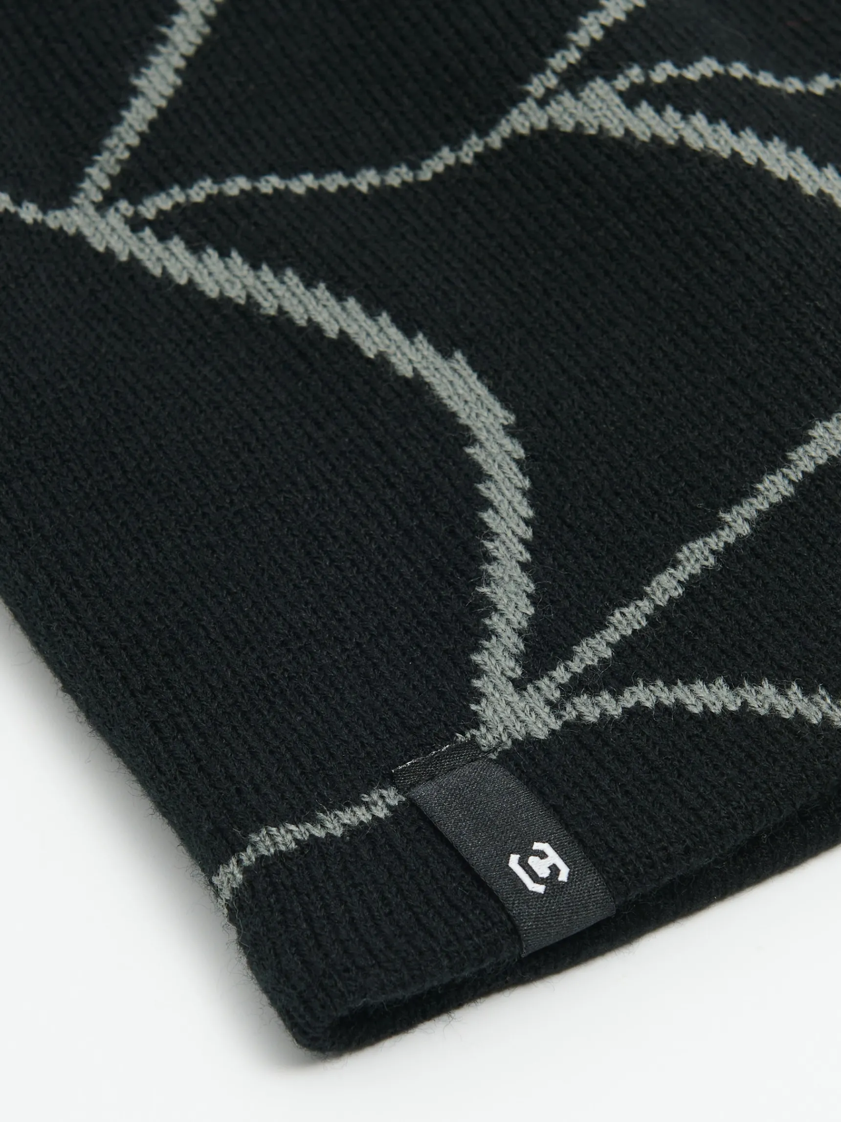Fashion Cropp Czapka beanie z nadrukiem pajęczyny czarny