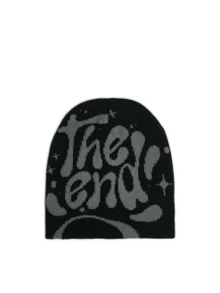 Outlet Cropp Czapka beanie z napisem The End szary