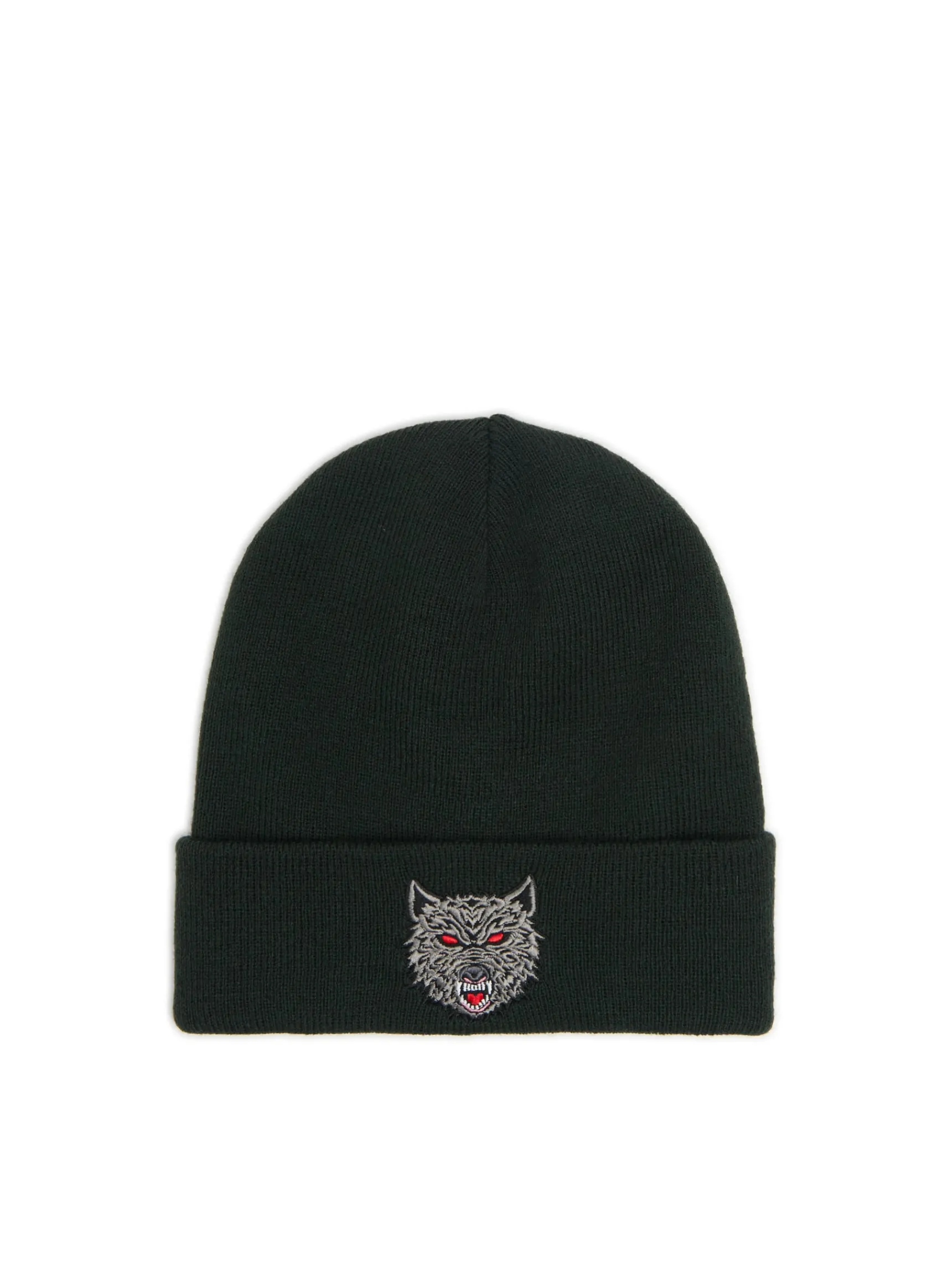New Cropp Czapka beanie z naszywką wilka szary