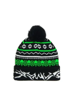 Sale Cropp Czapka beanie z pomponem zielony