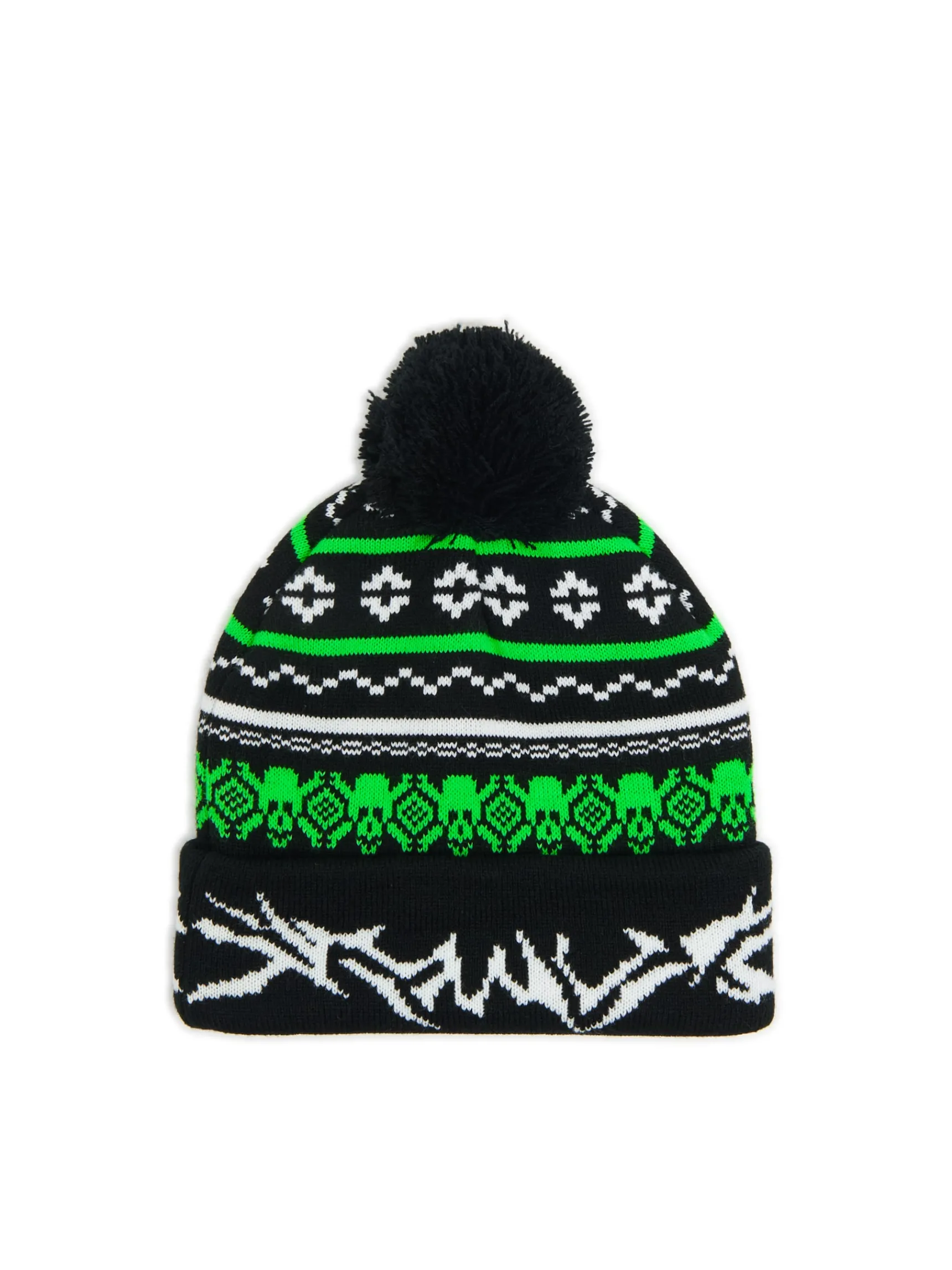 Sale Cropp Czapka beanie z pomponem zielony