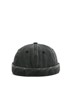 Clearance Cropp Czapka dockerka z efektem sprania szary
